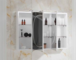 Шкаф-зеркало с подсветкой Clarberg Dune DUN0410 100см белый